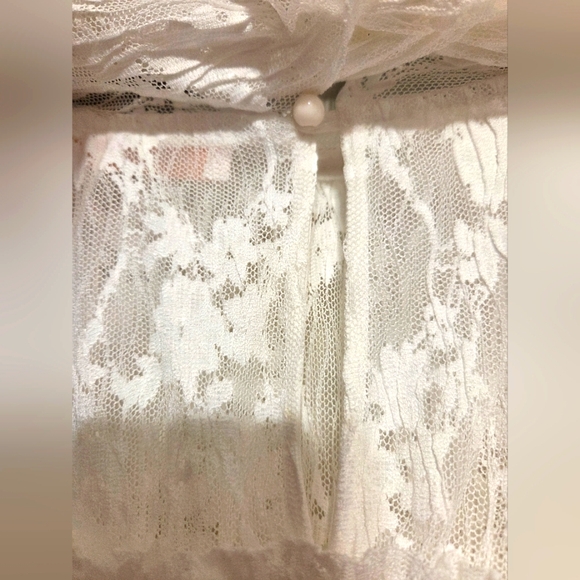 $395 NWT French See by Chloe Crystal White Lace Long Sleeve Top . Size 36 (US 5) - Picture 9 of 15